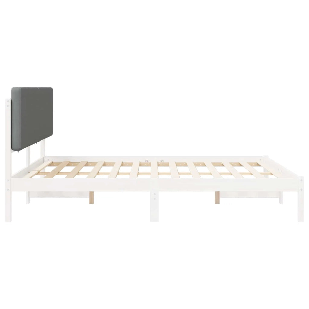 Letto con Testiera Rivestita Grigio chiaro 180 x 200 cm 877893