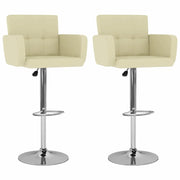 Sgabelli da Bar 2 pz Crema in Similpelle cod mxl 62598