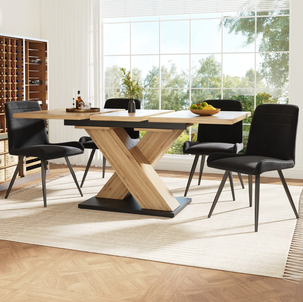 Tavolo da pranzo allungabile 119-158,5x80 cm in MDF