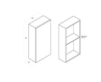 Pensile da Bagno 1 Anta Push 35x18x78,2 cm in Legno TFT Ibiza Bianco Opaco