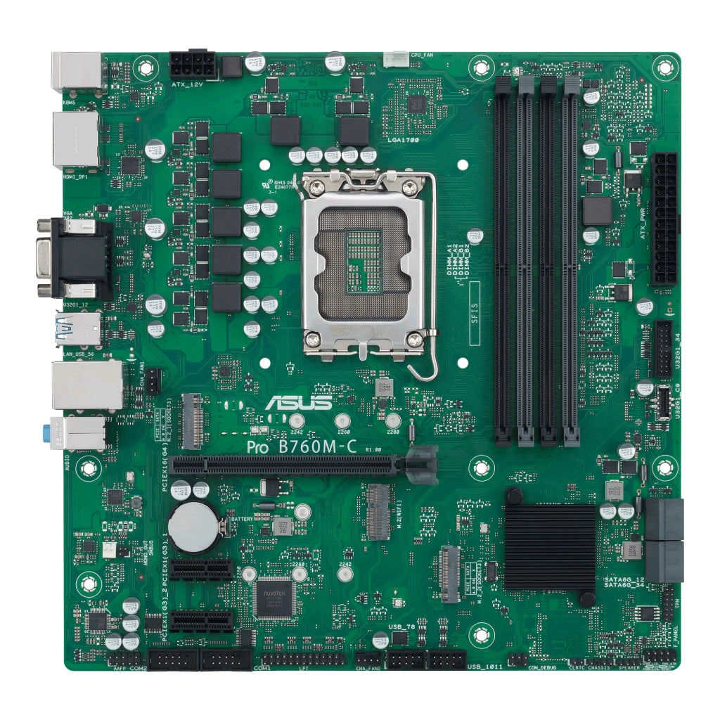 Asus pro b760m-c-csm intel b760 lga 1700 micro atx - 90MB1DX0-M0EAYC
