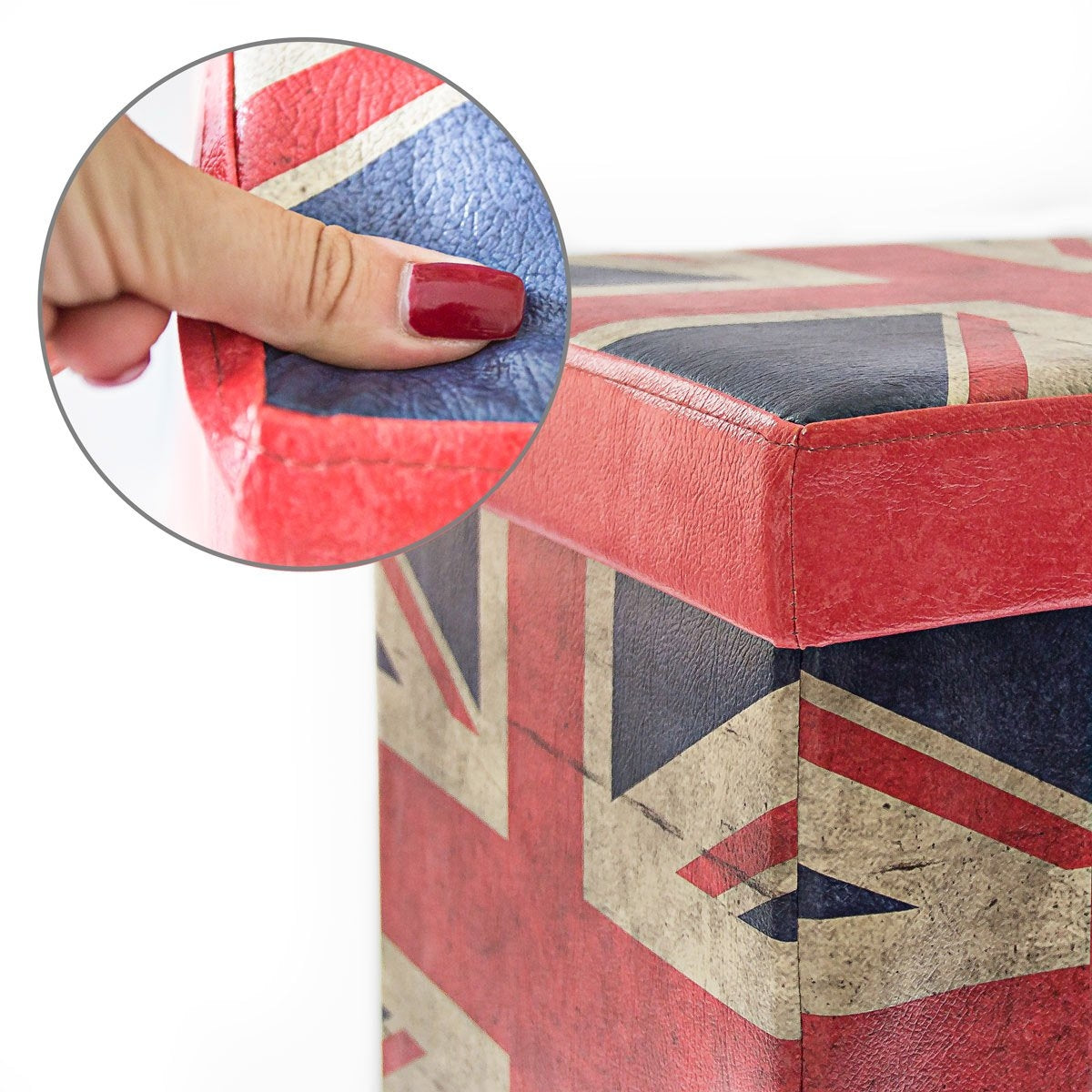 Sgabello pieghevole contenitore panca pieghevole 38 x 38 cm 2013096