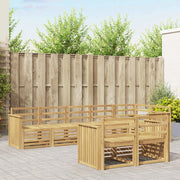 Set di divani da esterno 8 pcs Bianco 306 x 128,5 x 73 cm 3392029