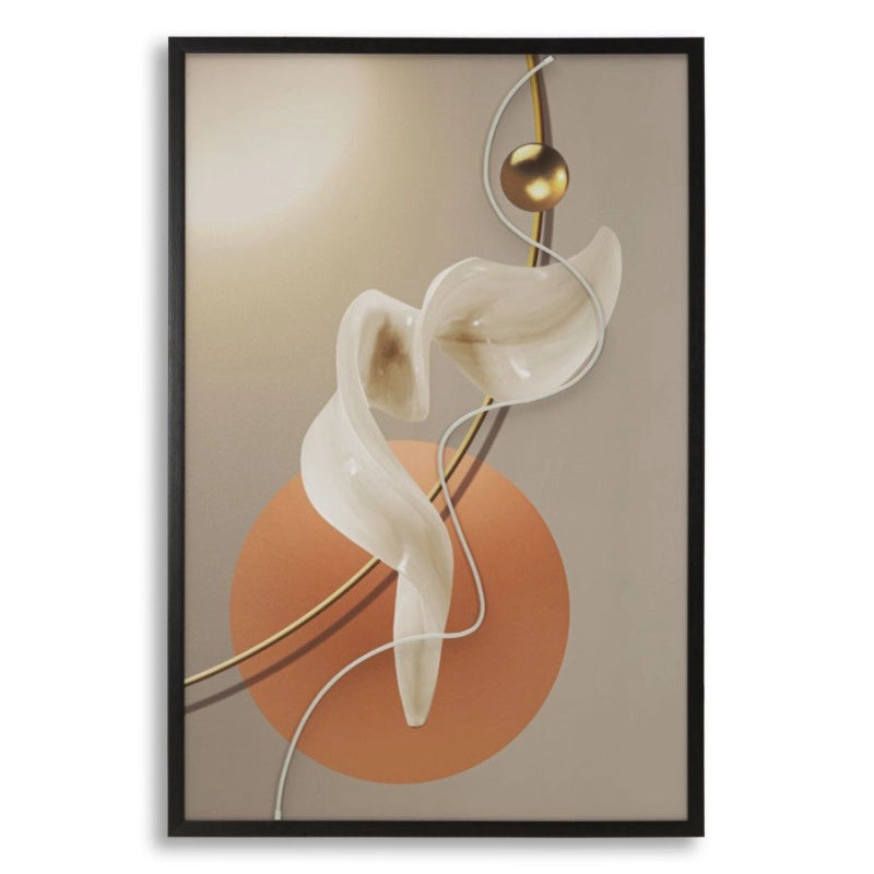 Stampa Con Led Su Tela Abstract -a- cm 80x4x120