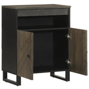 Credenza Nera 60x33x75 cm in Legno Massello di Mango 4017709