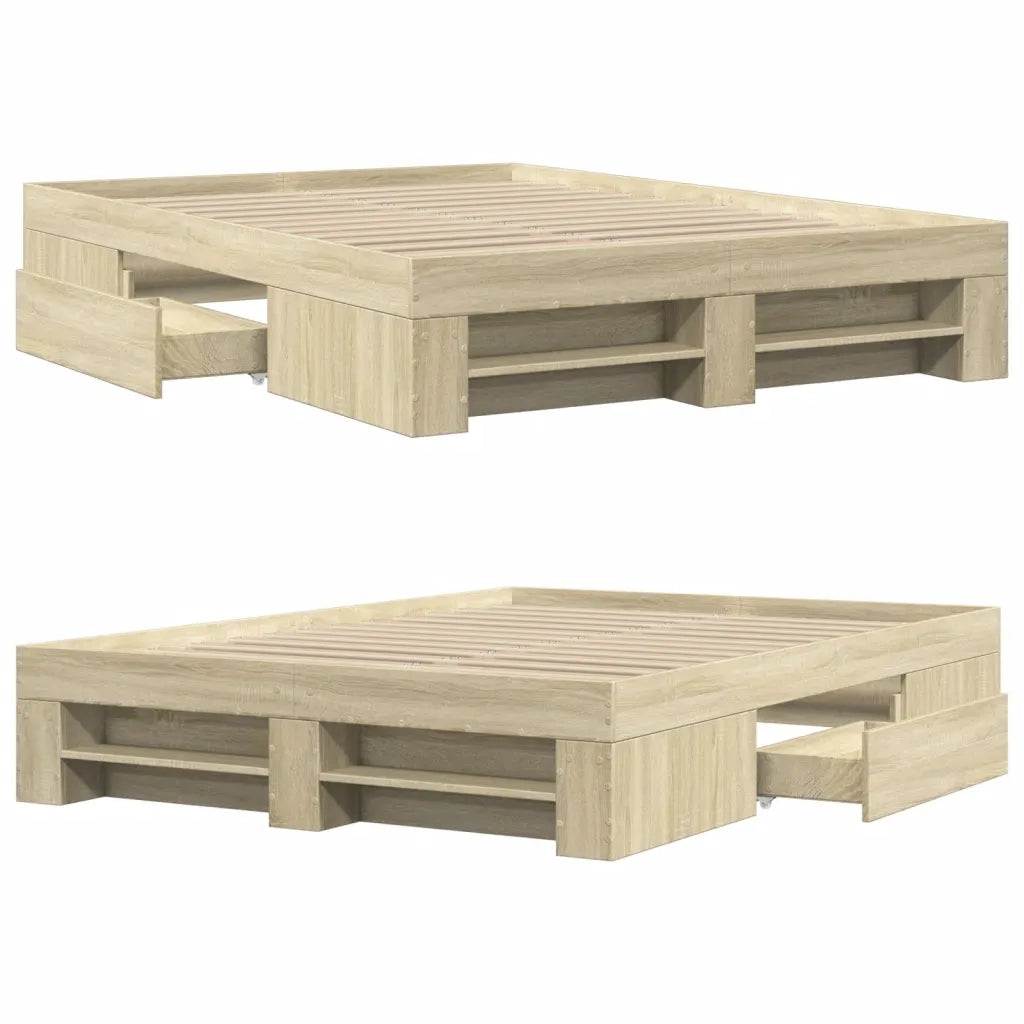 Giroletto senza Materasso Rovere Sonoma 140x190cm in Truciolato 3295501