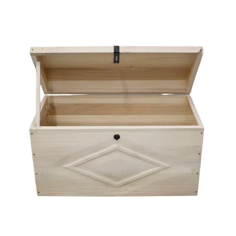 Mobile baule in legno avorio e azzurro l.94 x p.47 h.60 (815) - Mobili 2G