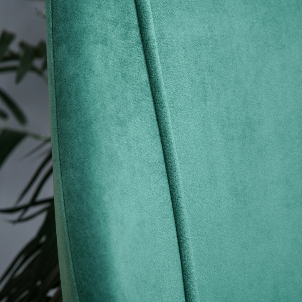 EasyComfort Set 2 Sedie da Pranzo Moderne e Imbottite da Salotto, per Soggiorno e Cucina, schienali ergonomici e gambe in legno, Verde