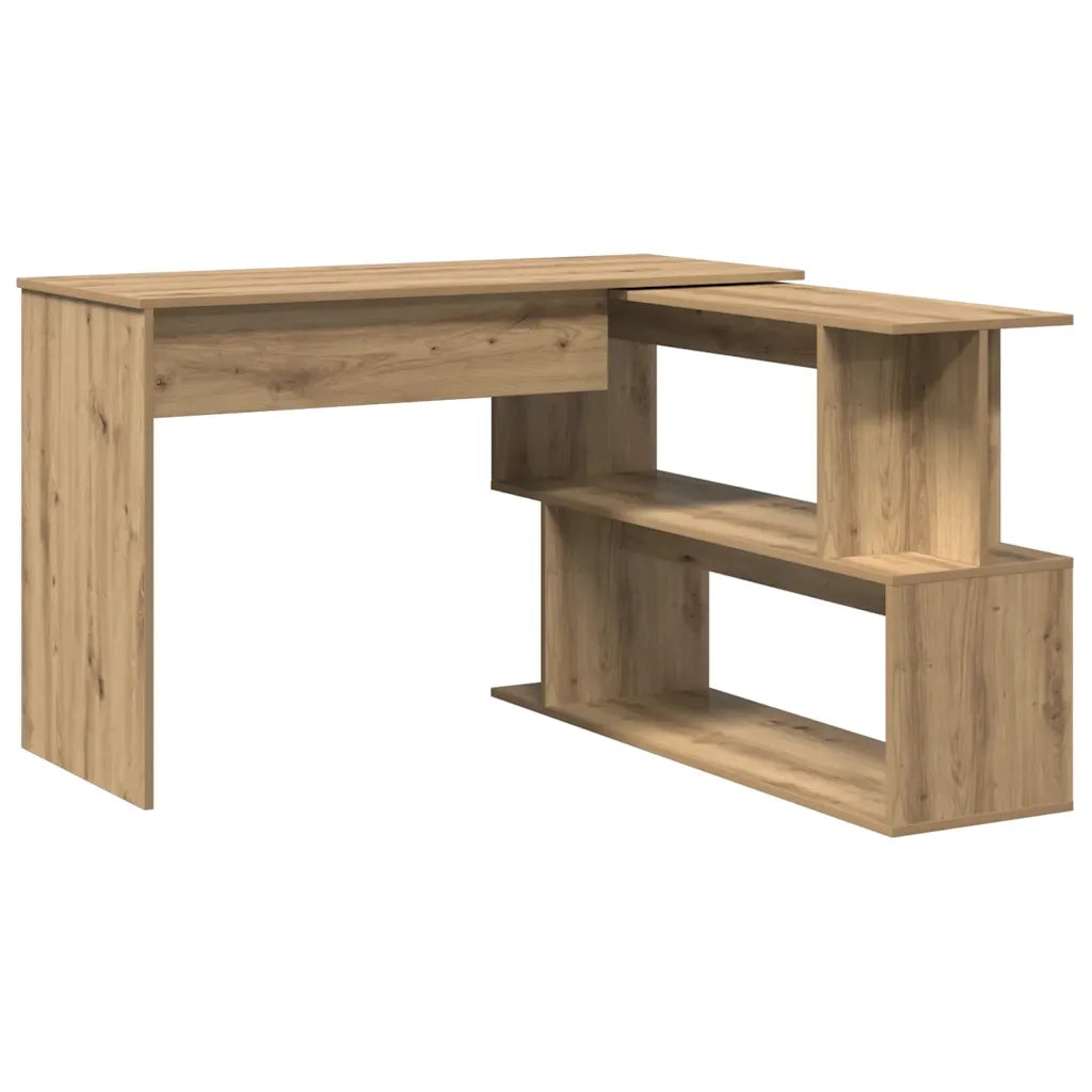 Scrivania Angolo Rovere Artigianale 200,5x50x76 cm Truciolato