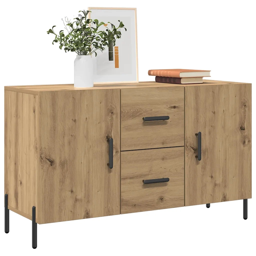 Credenza | Madia | Buffet da pranzo | Armadio da pranzo Rovere Artigianale 100x36x60 cm in Legno Multistrato