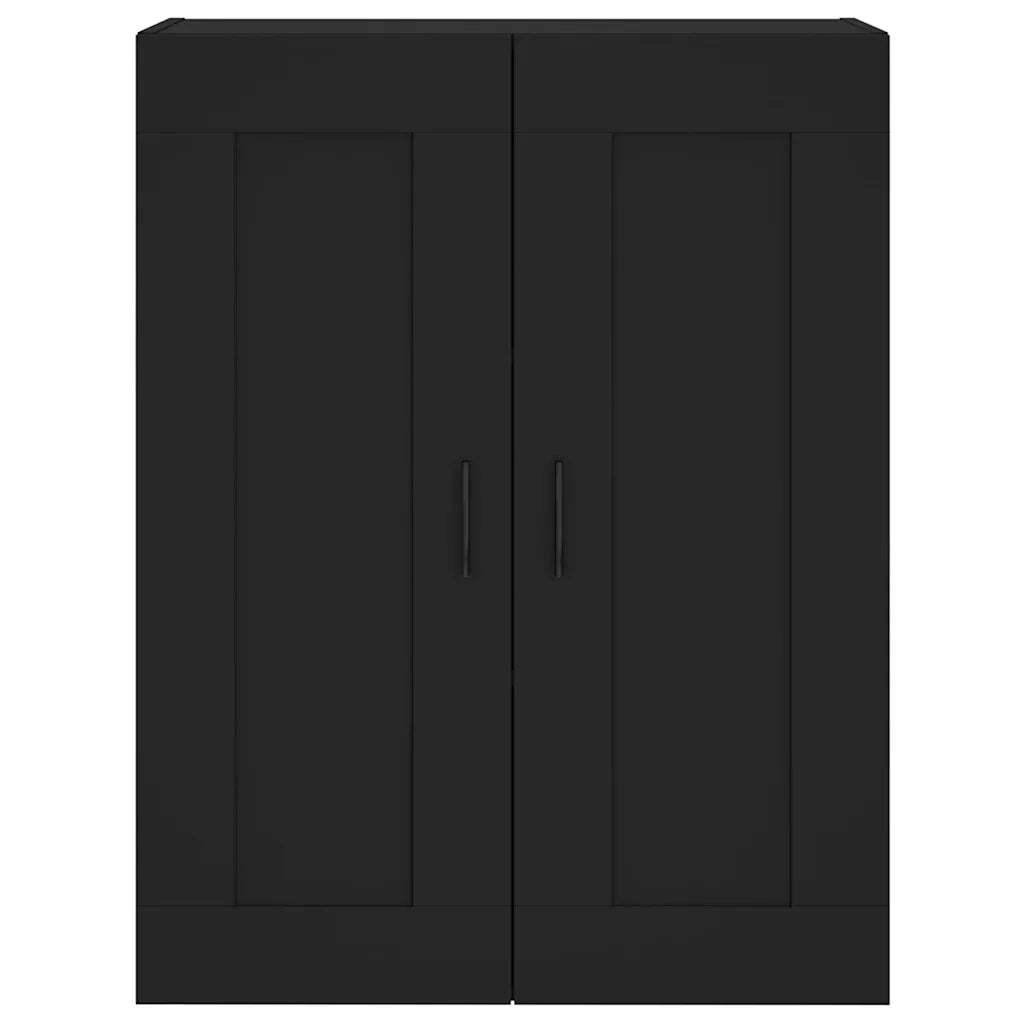 Armadietto a Muro | Mobile a Parete Nero 69,5x34,90 cm in Legno Multistrato
