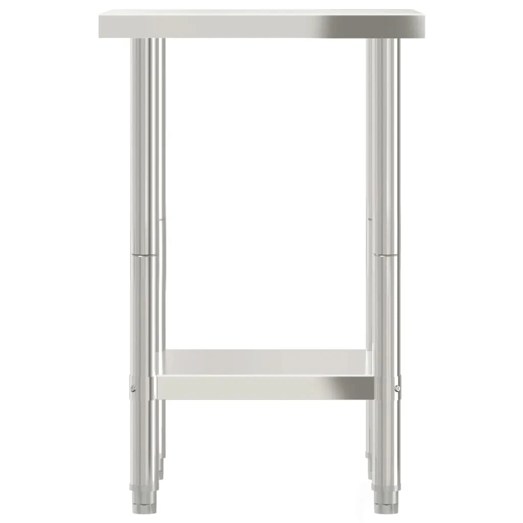 Tavolo da Lavoro da Cucina 55x55x85 cm in Acciaio Inossidabile