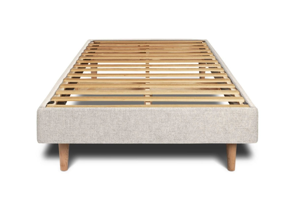 Letto 90x200 cm con testata imbottita - Tessuto Tela opaca