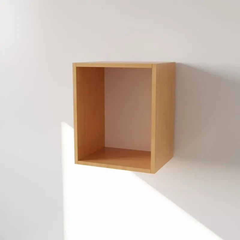 Pensile Cucina in Legno Nobilitato Faggio Alto con 1 Anta, Pensile Componibile Moderno Made in Italy (H48XL45XP33cm)