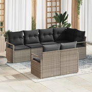 Set di divani 7 pcs Grigio polyrattan 3346419