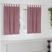 Tende oscuranti  con anelli di sospensione 2 pz in velluto rosa scuro
