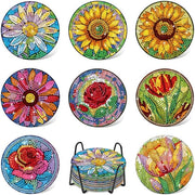 8 accessori per Diamond Painting con base e supporto, fiori per Diamond Painting per adulti, accessori per Diamond Painting, accessori per DIY con superficie antiscivolo per principianti e adulti