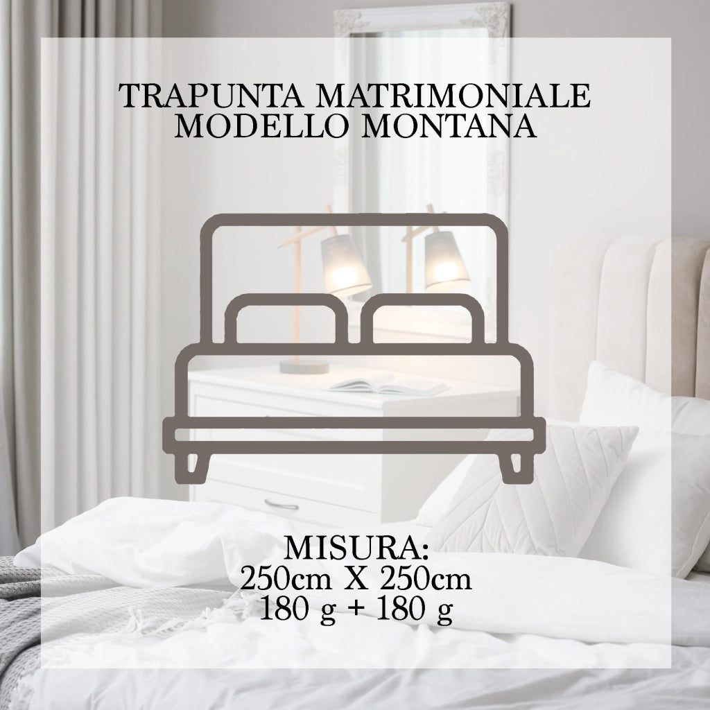 Trapunta Invernale In Tessuto Sherpa Flanellato Caldo Piumone In Morbida Microfibra Grigio-Titanio - Matrimoniale