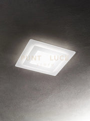 Plafoniera in metallo e plexiglass Bend LED 45W CCT 3000K 4000K 6000K CRI?80 220-240V 2450lm doppia emissione