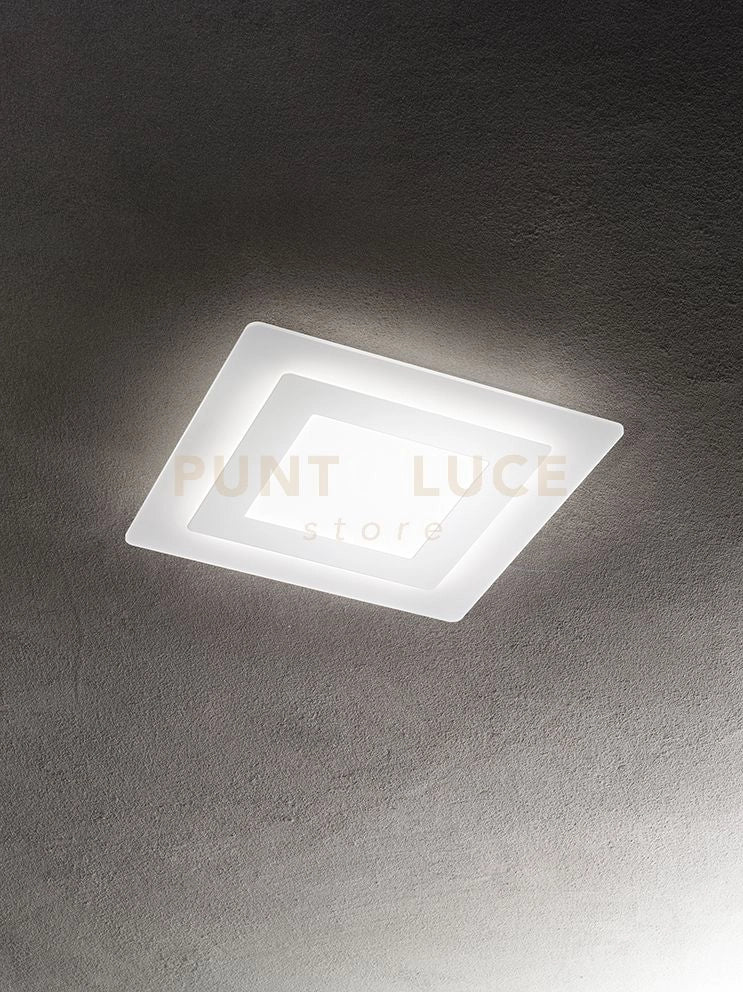 Plafoniera in metallo e plexiglass Bend LED 45W CCT 3000K 4000K 6000K CRI?80 220-240V 2450lm doppia emissione