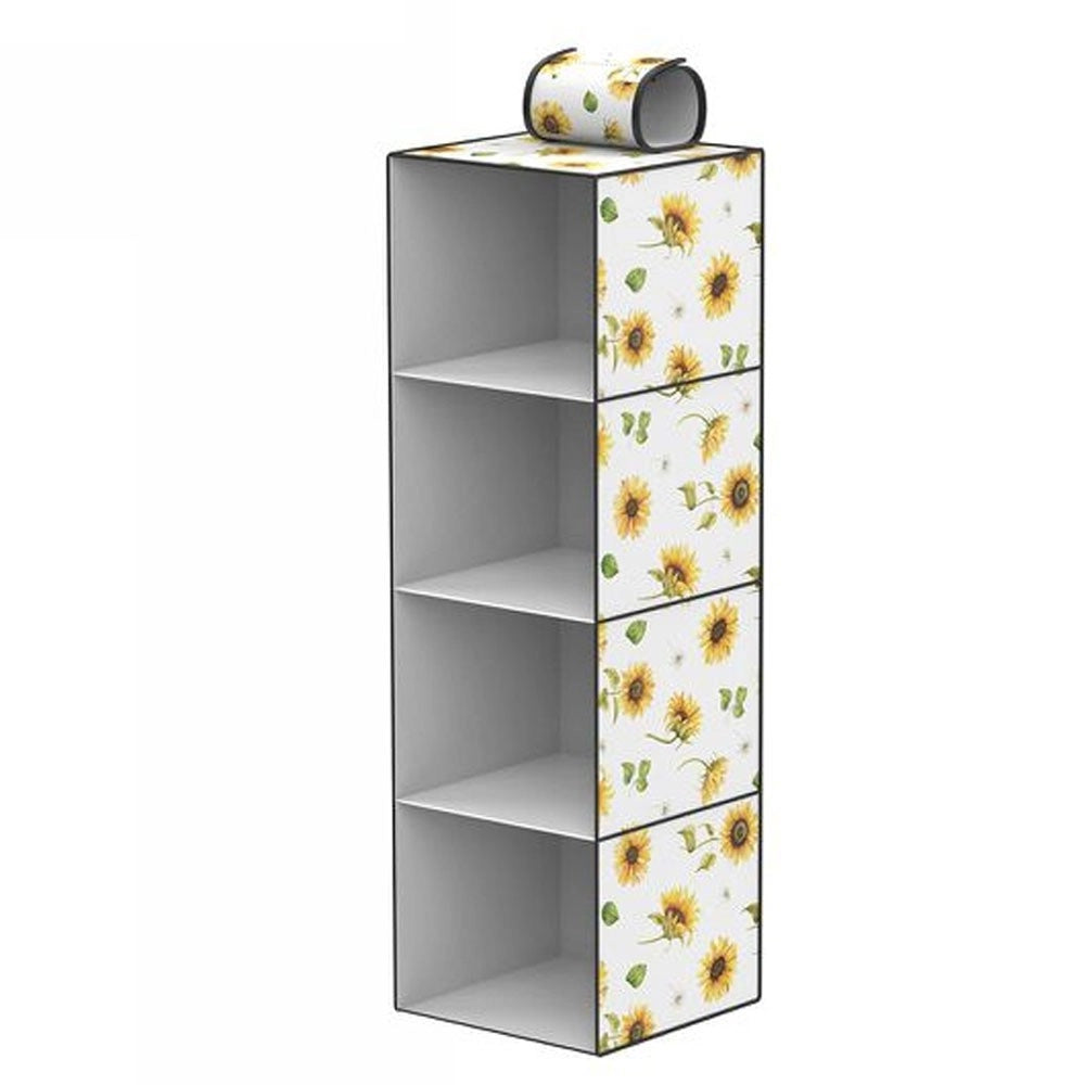 Trade Shop - Organizer Per Armadio 4 Strati Scaffale Pensile Porta Oggetti Scaffali 30x30x80 -