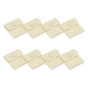 Set di 8 Pochette in Pelle in Flanella - Custodia Portatile per Anelli, Collane, Bracciali e Orecchini - Materiale soffice e confortevole - Dimensioni 7x7 cm - Pochette per Sierativi