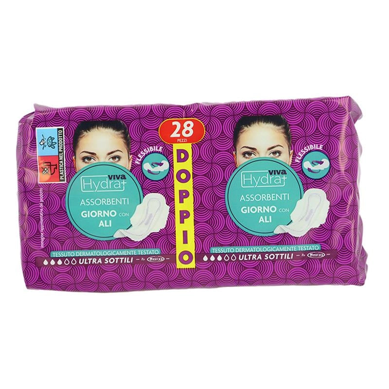 HYDRA VIVA+ ASSORBENTI GIORNO CON ALI ULTRA SOTTILI - 28 PEZZI