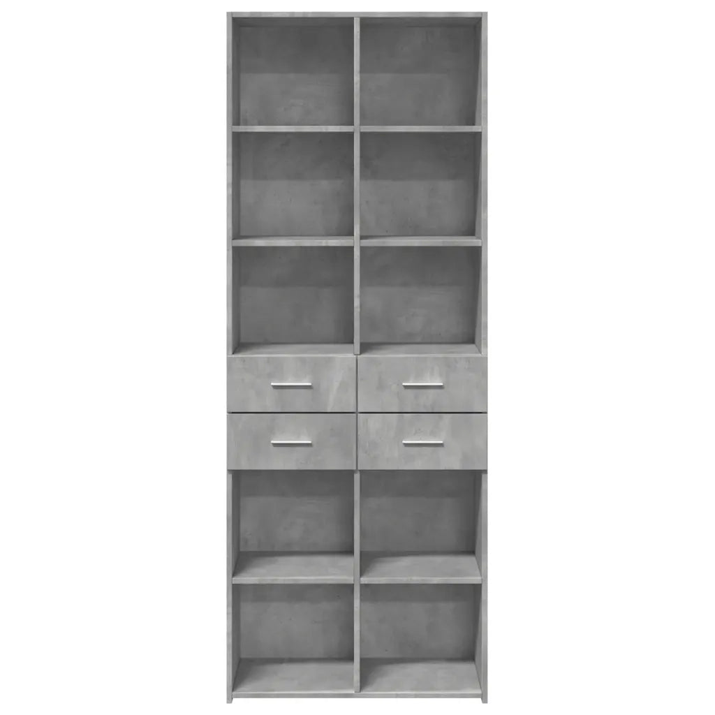 Credenza Grigio Cemento 70x42,5x185 cm in Legno Multistrato 3281465