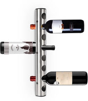 Supporto vino da parete in acciaio inossidabile - capienza 8 bottiglie - decorazione elegante per parete - risparmio di spazio - supporto vino da parete.