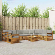 Set divano sezionale 11 pcs Grigio Naturale e Chiaro 3375586