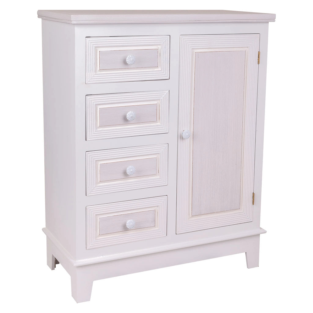 Mobile da ingresso in legno bianco 66x32x84 h