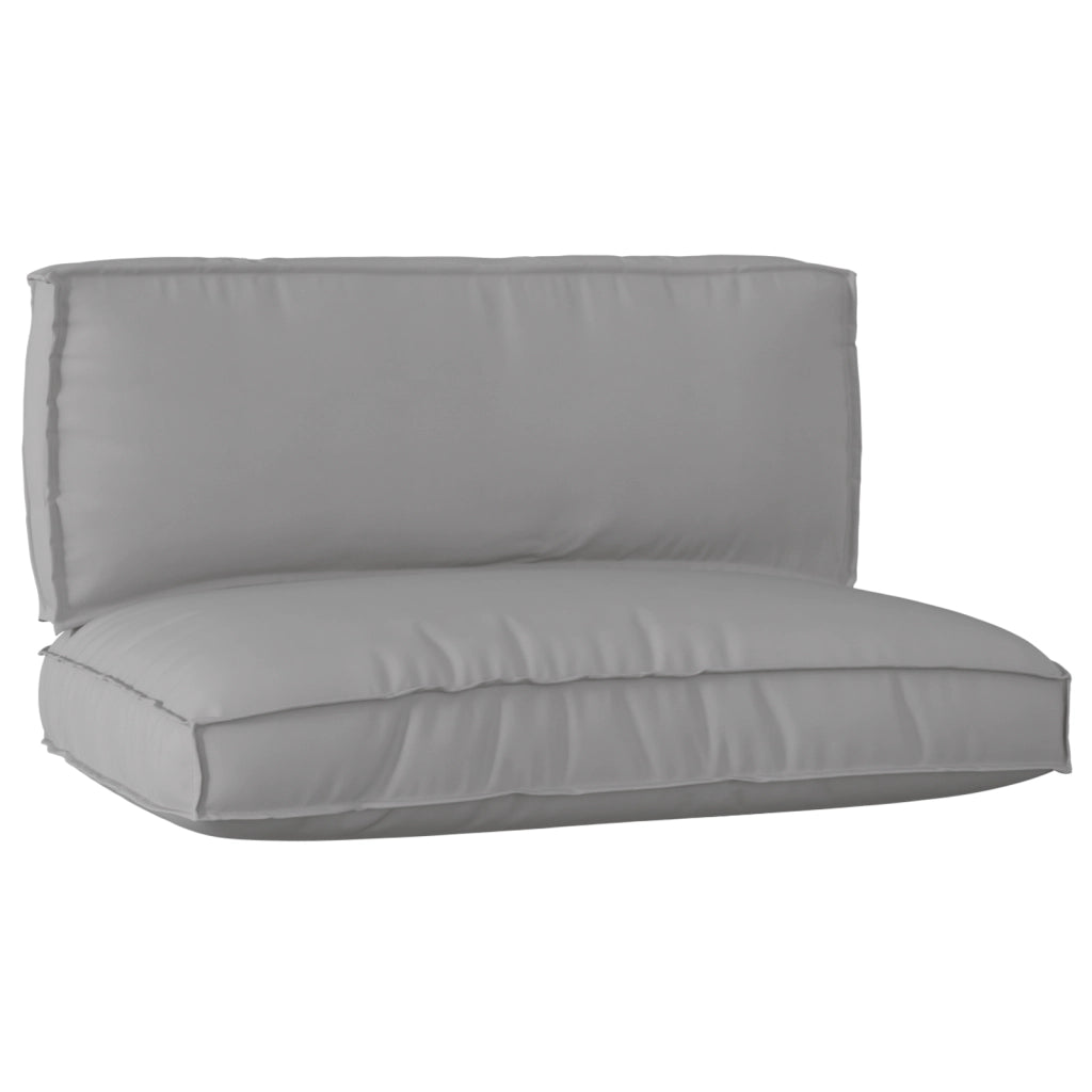 Set di Cuscini per Pallet a 2 Pezzi Grigio in Tessuto Oxford