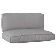 Set di Cuscini per Pallet a 2 Pezzi Grigio in Tessuto Oxford