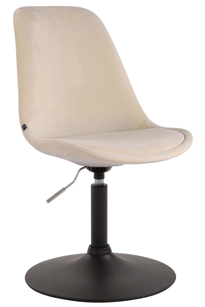 Sedia da pranzo Maverick in velluto crema,nero