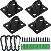 Set di 4 griglie in acciaio inox con ganci a carabina per installazione su parete e soffitto