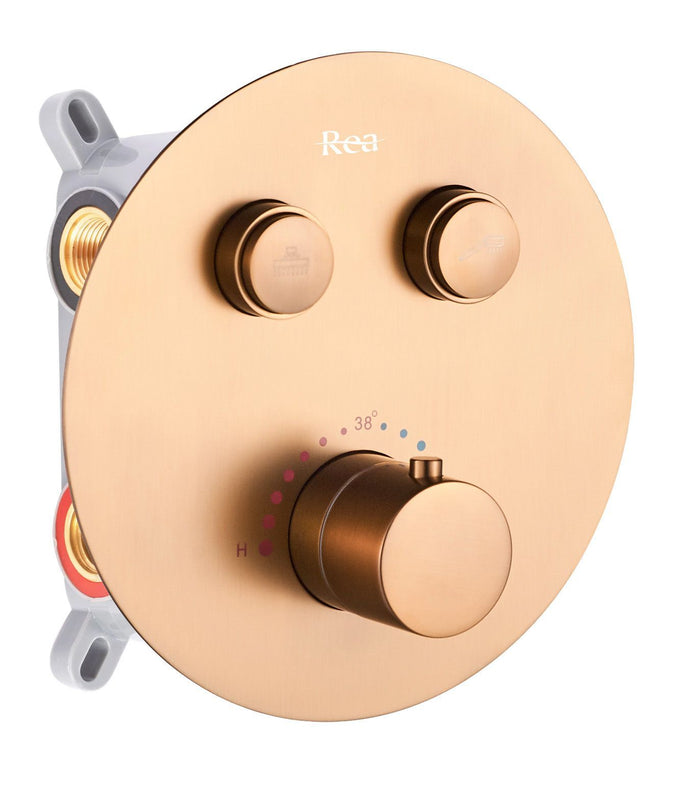 Set Doccia Da Incasso Rea Lungo Copper Brush Box