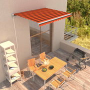 Tenda da Sole Retrattile Manuale-Tenda parasole per Patio 300x250 cm Arancione e Marrone 377559