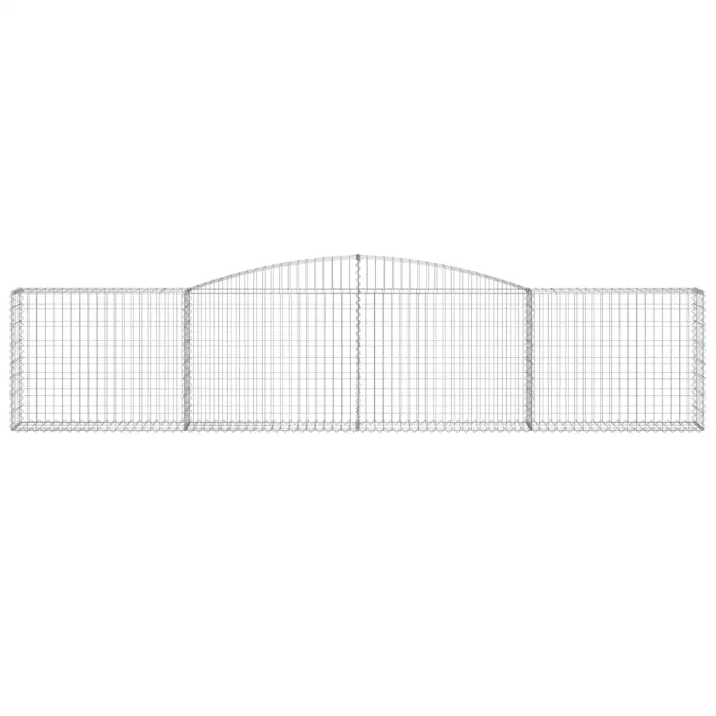 Cesti Gabbioni ad Arco 20 pz 400x30x80/100 cm Ferro Zincato 3146863