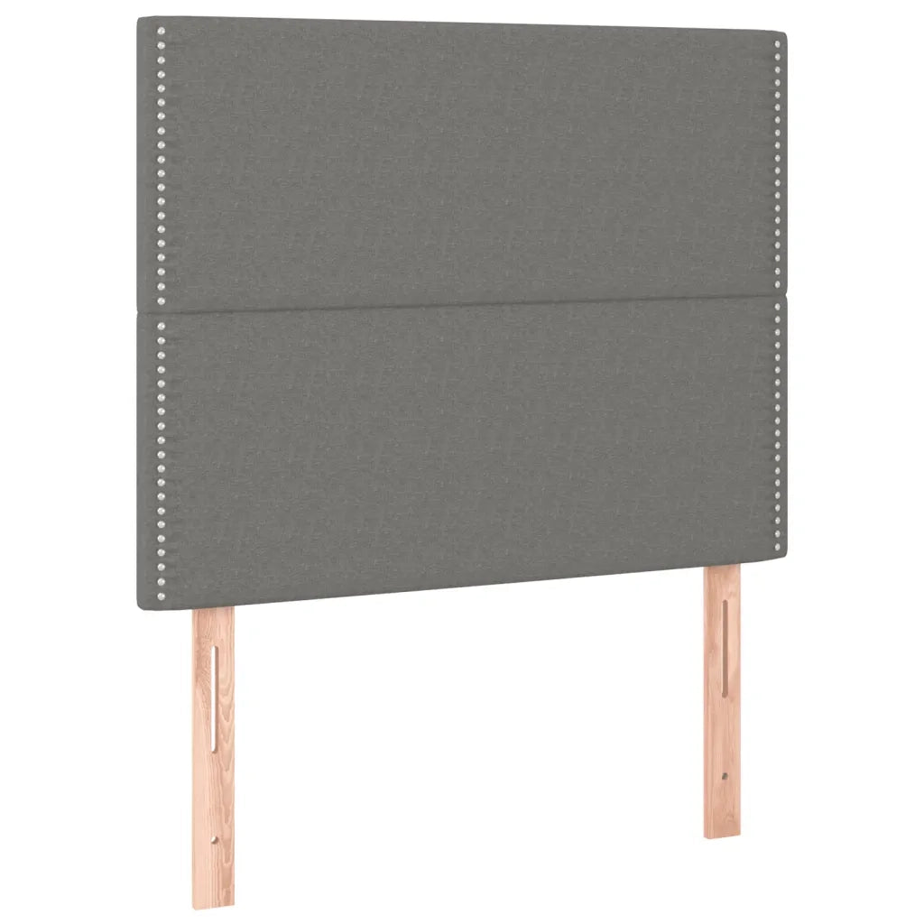 Giroletto a Molle con Materasso Grigio Scuro 100x200 cm Tessuto 3128422