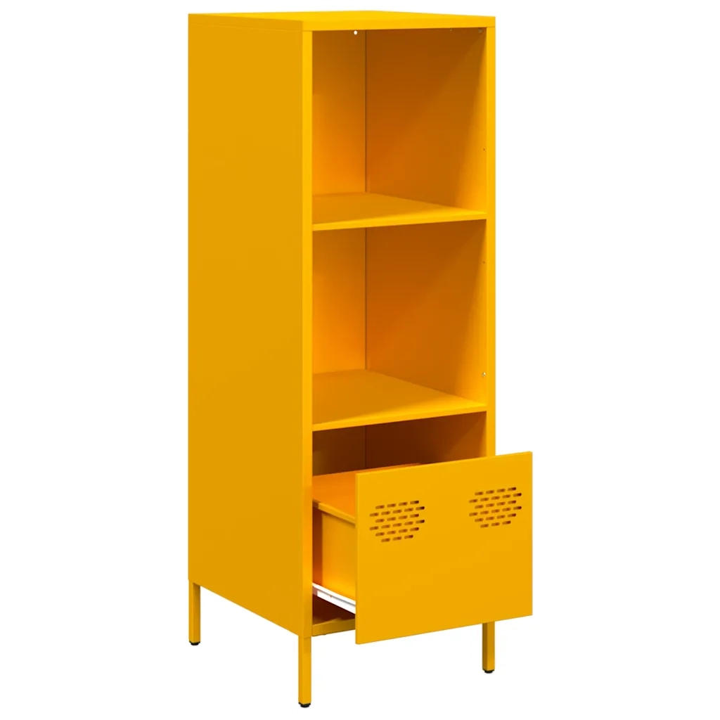 Credenza Giallo Senape 35x39x103,5 cm in Acciaio