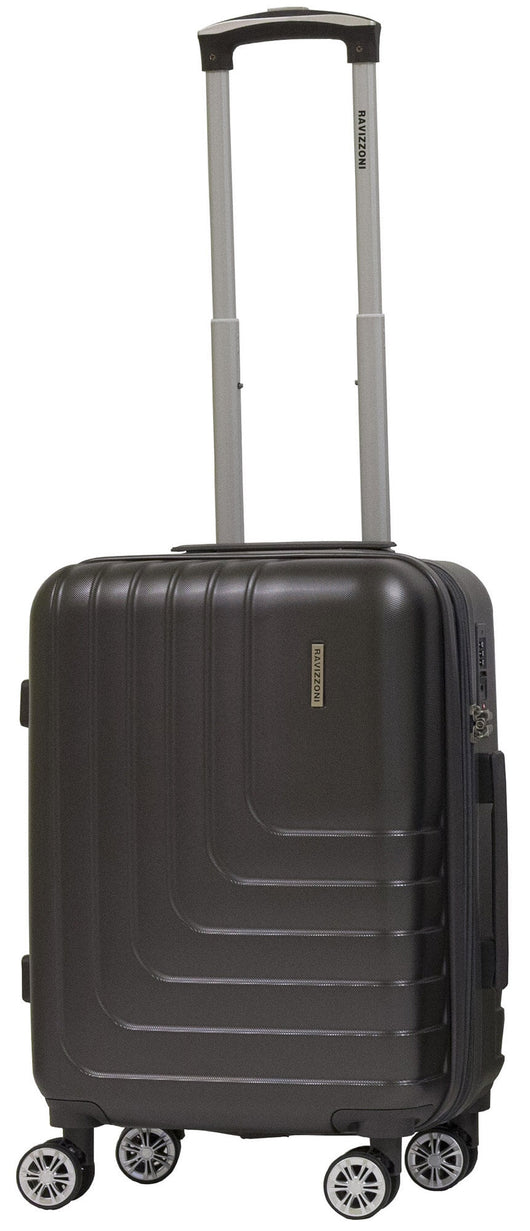 Set 2 Valigie Trolley Rigide in ABS 4 Ruote TSA Ravizzoni Titanio Grigie