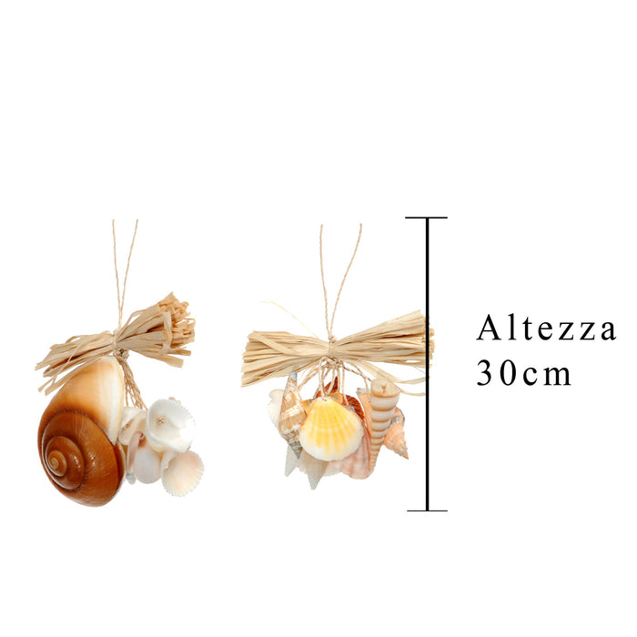 Set 6 Conchiglie da Appendere H 30 cm