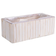 Cesto rettangolare in legno marrone 30,5x14,5x11h