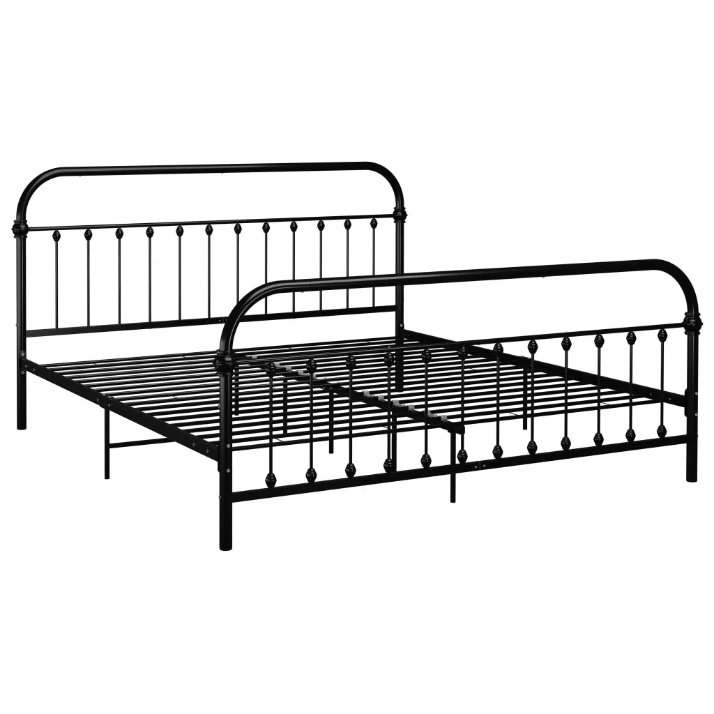 Giroletto-Struttura Letto Nero in Metallo 180x200 cm 115937