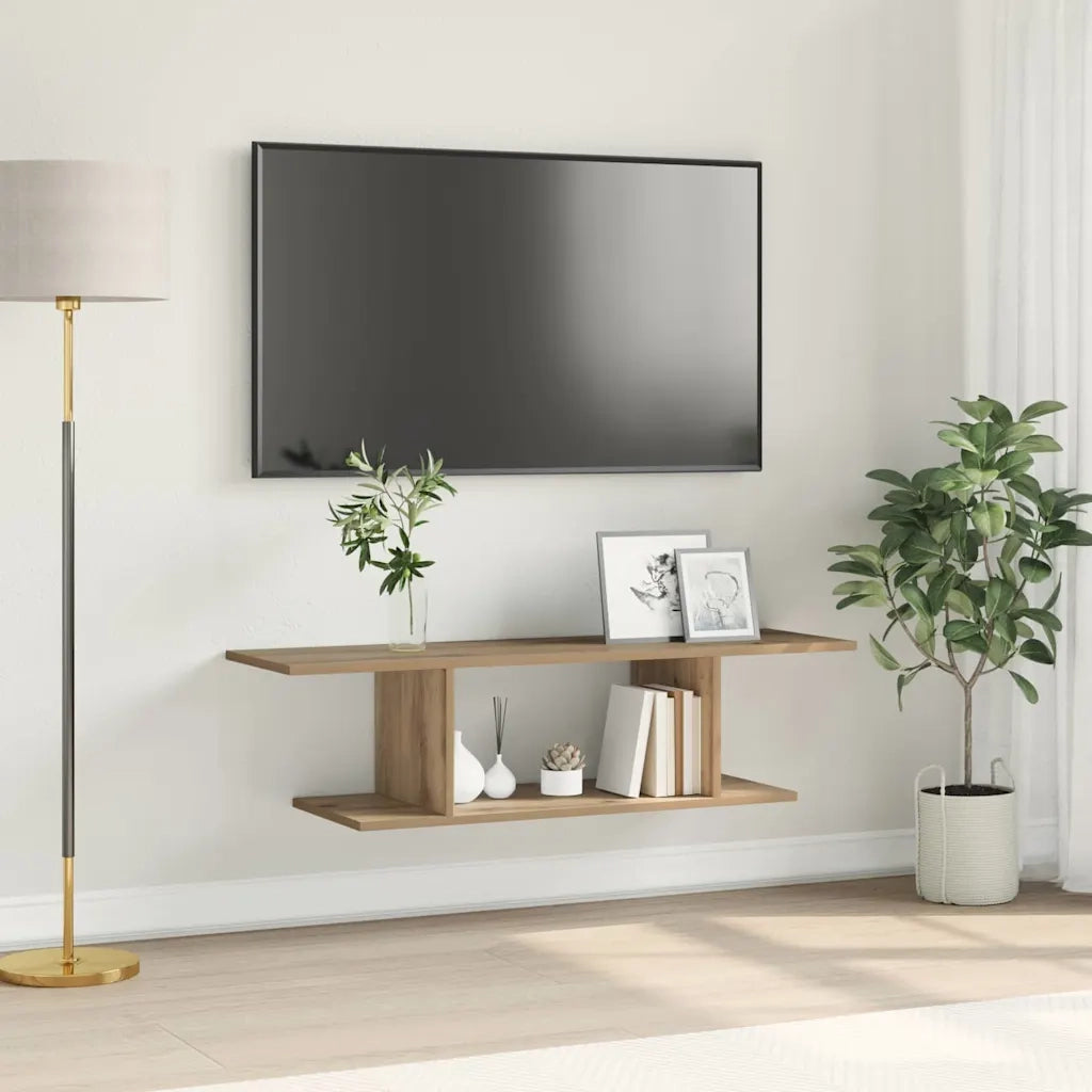 Set mobile TV-Credenza per TV Rovere artigianale 102 x 35 x 35 cm