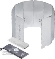 Schermo per barbecue, 10 piastre, schermo per barbecue pieghevole, alluminio, schermo per barbecue con sacchetto di corda, leggero e compatto, per barbecue a gas.