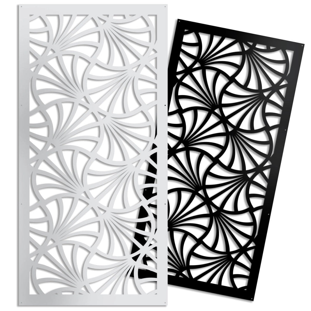 CAMPANE - Pannello in PVC traforato - Parasole Colore: bianco, Misura: 98x198 cm
