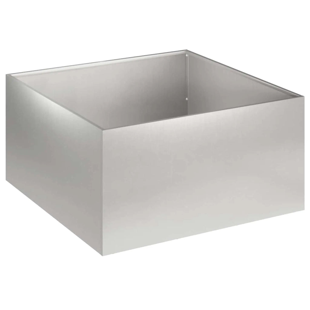 Vaso da giardino 2 pz Argento 40 x 40 x 30 cm Acciaio Inox 8005045
