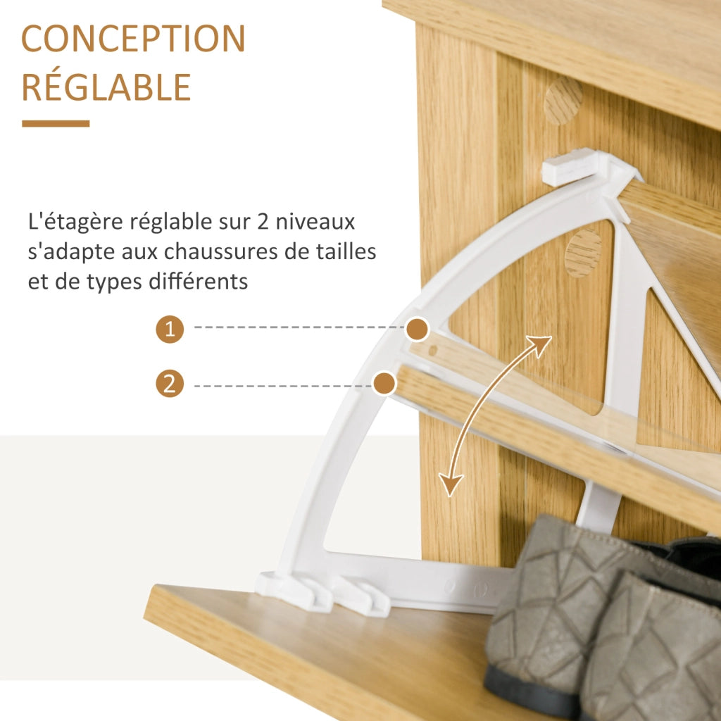 Scarpiera 2 Ante ¨C Xylo ¨C Legno Bianco Salvaspazio Ingresso