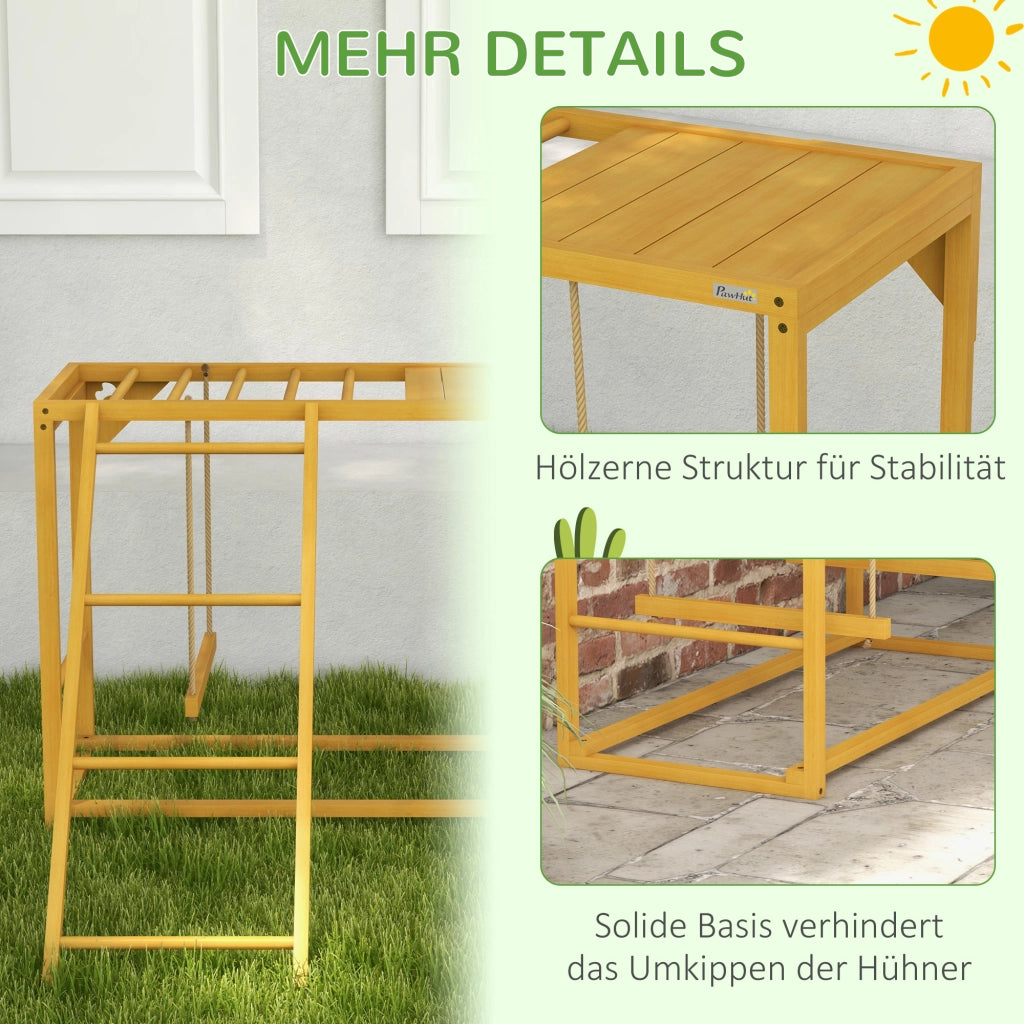 Gioco per Galline con Altalena e Scala per 3-4 Galline ¨C zephmum ¨C Legno
